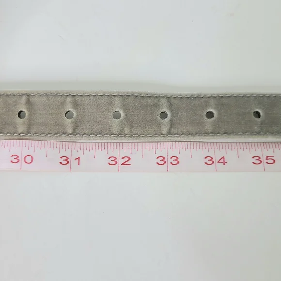 J. Crew Sage Green Gray Velvet Belt - Picture 8 of 10